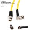 HangTon 12G 4K 60p SDI Coaxial Video Cable Male BNC to Right Angle Male BNC Canare LV-61S for Sony FS7 FX9 FX6 RED ARRI Camera Atomos Monitor 5M view 4
