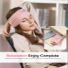 Perytong Sleep Headphones Wireless, Bluetooth Sports Headband Headphones with Ultra-Thin HD Stereo Speakers Perfect for Sleeping,Workout,Jogging,Yoga,Insomnia, Air Travel, Meditation (Bright Pink) view 2