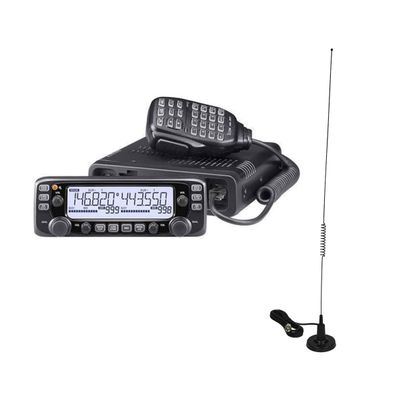 Radio and Accessory Bundle - 2 Items - Icom IC-2730A 50W VHF/UHF Mobile Transceiver with Intellitron MA-1824 Dual-Band Magmount Antenna