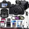 Canon EOS R50 4K Video Recording Mirrorless Camera with 18-45mm Lens, 2 X 64GB Fast Transcend Memory + Deluxe Accessory Bundle (Renewed) view 1