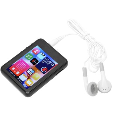 2.4in Full Touch Screen MP3 Player with Noise Reduction5.0 FM Radio Voice Recorder, SABRE9018Q2C DAC Chip, 4GB Built in Memory (Black)