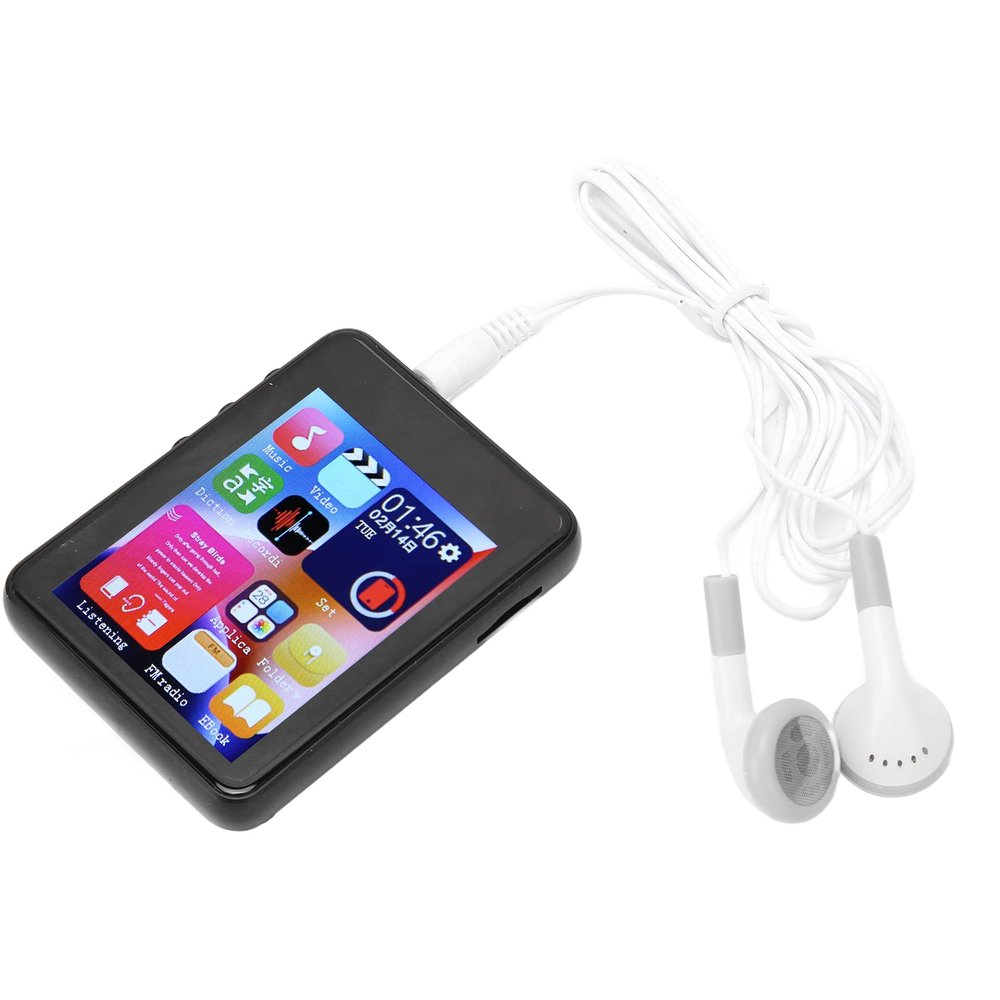 2.4in Full Touch Screen MP3 Player with Noise Reduction5.0 FM Radio Voice Recorder, SABRE9018Q2C DAC Chip, 4GB Built in Memory (Black)