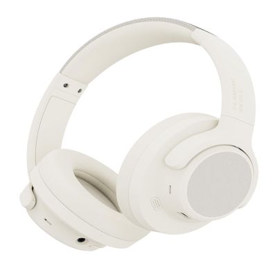 FLAMING SKOUL N30S - Adaptive Noise Cancelling with Smart Ambient Wireless Over Ear Headphones, Bluetooth, Up to 70H Battery Life with Speed Charge, Foldable Design, Support App (White - Skull)