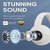 FLAMING SKOUL N30S - Adaptive Noise Cancelling with Smart Ambient Wireless Over Ear Headphones, Bluetooth, Up to 70H Battery Life with Speed Charge, Foldable Design, Support App (White - Skull) view 2