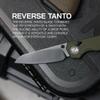 704 Gear Hornet EDC Folding Pocket Knife with Crossbar Lock | 3.17" Reverse Tanto Blade, D2 Steel, G10 Handle, Reversible Pocket Clip | Black view 4