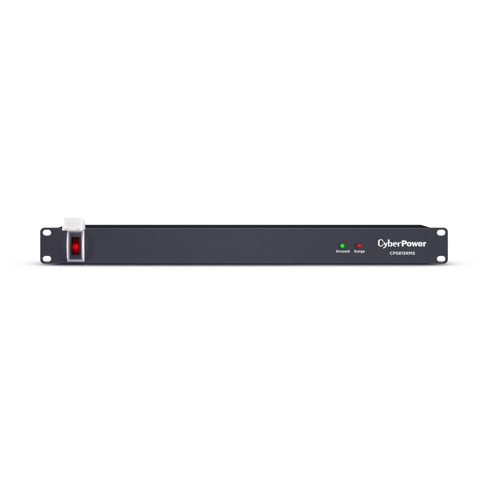 CyberPower CPS815RMS Surge Protector, 125V/15A, 1800 Joules, 8 Outlets, 6ft Power Cord, 1U Rackmount, UL Listed