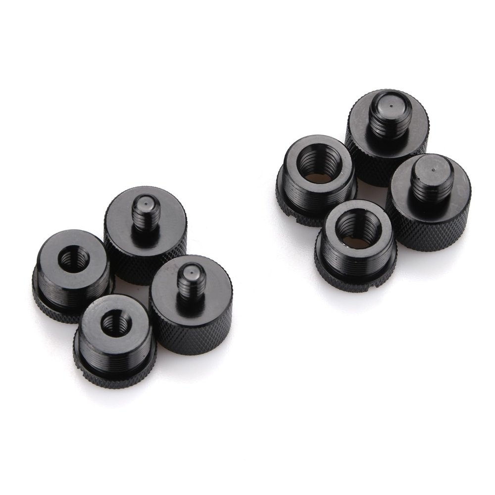 Metal Microphone Stand Screw Thread Adapter 8PCS, 5/8 to 3/8 and 3/8 to 5/8, 5/8 to 1/4 and 1/4 to 5/8 Screw Thread Adapter Mic Thread Adapter Set