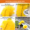Gutter Cleaning Tools, 10.5 feet Long Gutter Cleaning Tools with 8 Stainless Steel Tubes and 2 Brushes, Gutter Cleaner Ability for Roof Leaves and Debris-Yellow view 3