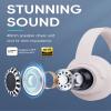 FLAMING SKOUL N30S - Adaptive Noise Cancelling with Smart Ambient Wireless Over Ear Headphones, Bluetooth, Up to 70H Battery Life with Speed Charge, Foldable Design, Support App (Pink - Skull) view 2