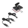 Anina 2pcs USB Power Supply Charger Cable Compatible with Yaesu Radio Walkie Talkie Charger Base Dual USB Car Charger Socket with Cap 12V/24V RV USB Outlet view 1