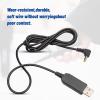 Anina 2pcs USB Power Supply Charger Cable Compatible with Yaesu Radio Walkie Talkie Charger Base Dual USB Car Charger Socket with Cap 12V/24V RV USB Outlet view 3