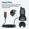 Anina 2pcs USB Power Supply Charger Cable Compatible with Yaesu Radio Walkie Talkie Charger Base Dual USB Car Charger Socket with Cap 12V/24V RV USB Outlet view 4