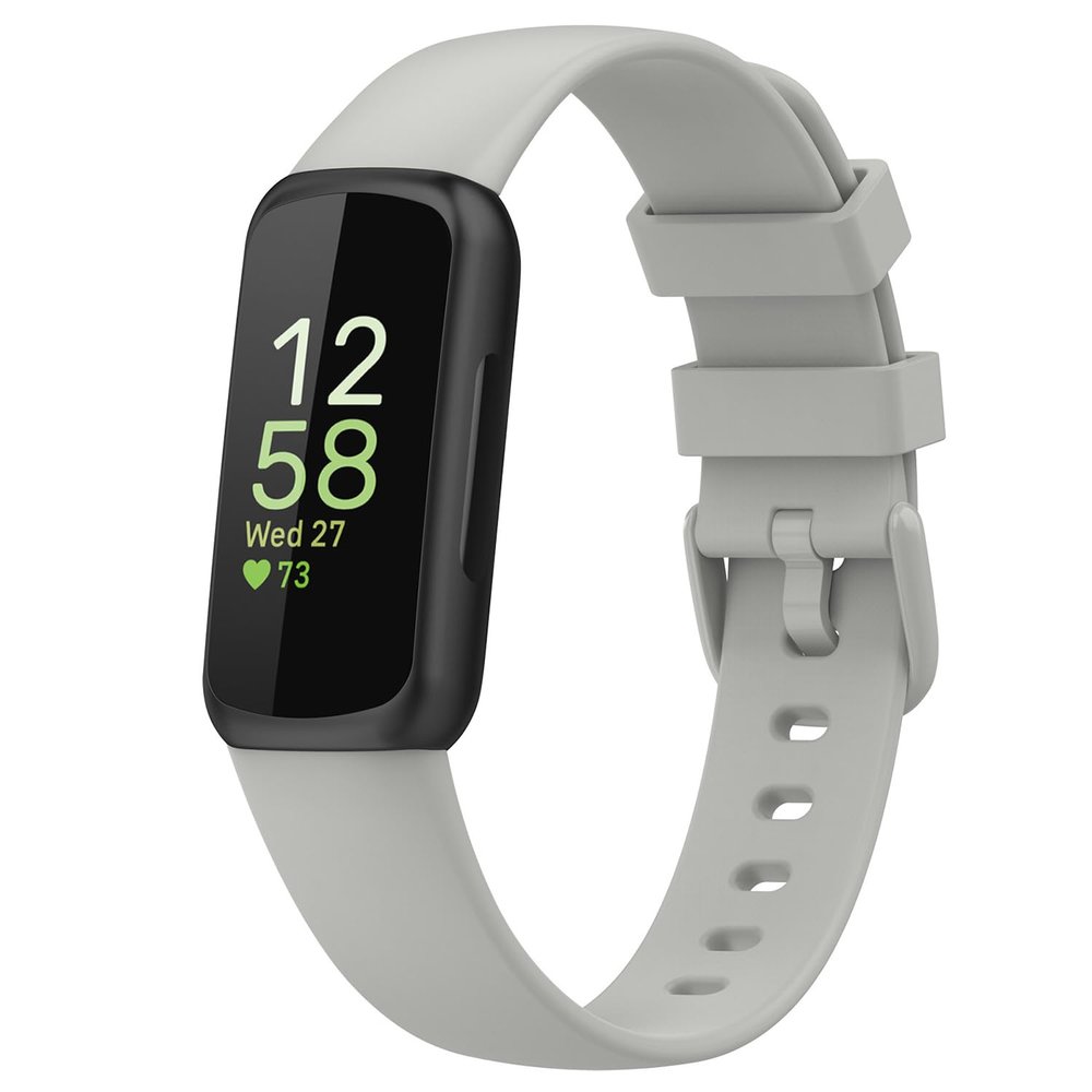 Nacorulu Compatible with Fitbit Inspire 3 Bands for Women Men, Soft Silicone Replacement Band for Fitbit Inspire 3 Smartwatch. (Small(5.5"-8.1"), Gray)