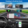 Carplay Screen for Car,10.26" HD IPS Wireless Portable car Stereo for Apple Carplay&Android Auto,Car Audio Receivers with 4K Dash Cam/1080P Rear Camera,GPS Navigation,Mirror Link,FM,Voice Control view 3
