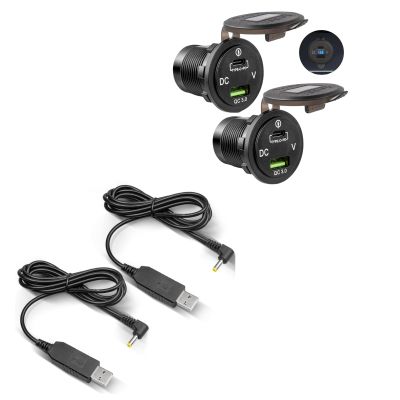 Anina 2pcs USB Power Supply Charger Cable Compatible with Yaesu Radio Walkie Talkie Charger Base