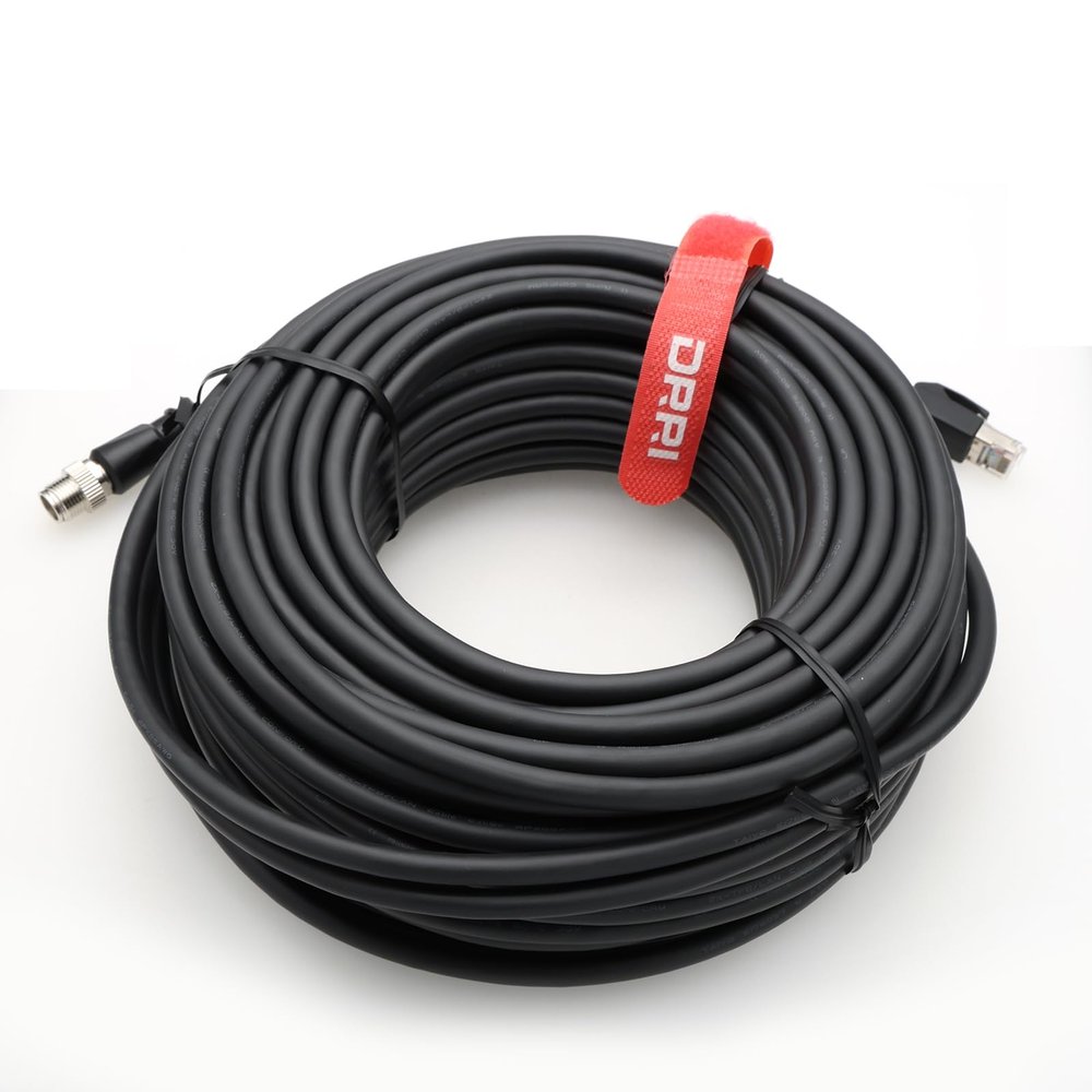 DRRI M12 X-Coded 8pin to RJ45 Ethernet Cat6 Cable for Cognex in-Sight Series Industrial Cameras