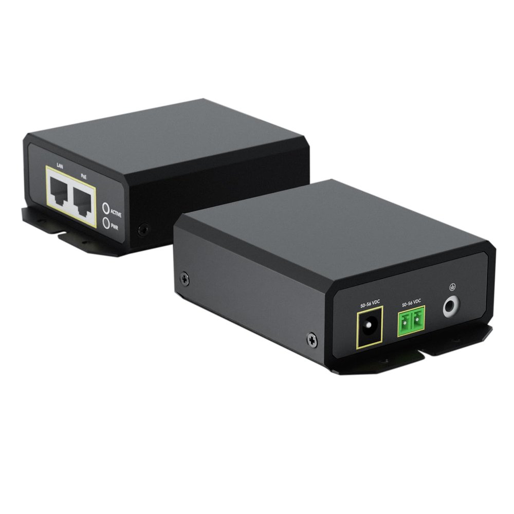 PROCET Gigabit PoE++ Injector 90W, IEEE802.3 af/at/bt Compliant 10/100/1000Mbps Industrial PoE Adapter with Wide Temp -40F to 149F, 6KV Surge Protection, 50-5V DC Jack/ 2PIN Input, PT-PSE109GBRO-D