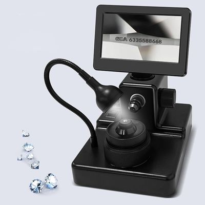 Digital Diamond Girdle Viewer, 4.3Inch LCD Digital Microscope,50-1000X Magnification, Biological Microscope Kit, Accurate Identification, for Diamond Inscription Viewer