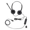 Comfort Fit Headset for Customer Service, Binaural Landline VoIP Headset with Flexible Noise Canceling Microphone and Volume Adjustment, Microphone Mute view 1