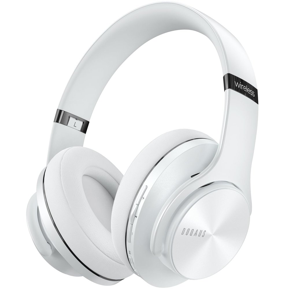 DOQAUS Bluetooth Headphones Over Ear, 90H Playtime, 3 EQ Modes, HiFi Audio, ENC Mic, Reinforced Durable Frame & Soft Earpads for Extended Wear, Phone, PC, Travel
