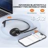 TECKNET Bluetooth Headset, Wireless Headset with Noise Canceling Microphone for Trucker, On-Ear Bluetooth Headphone with Mute Mic for Work view 2
