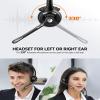 TECKNET Bluetooth Headset, Wireless Headset with Noise Canceling Microphone for Trucker, On-Ear Bluetooth Headphone with Mute Mic for Work view 3