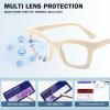 Oprah Style Square Reading Glasses Blue Light Blocking for Women Ladies Computer Readers Z05 (blue, 2.75, x) view 4