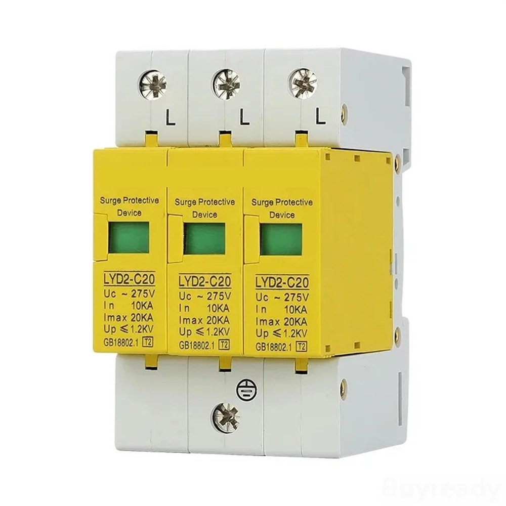 3P 10KA~100KA 275V 385V 420V AC 2P+N SPD House Surge Protector Protective Low-Voltage Device 1Pcs(420V,30KA-60KA)
