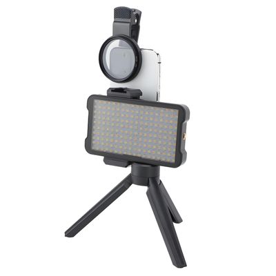 Selfie Light Reduce Reflected Fill Light with 52mm CPL Lens Filter, Adjustable Tripod, Rechargeable Battery for Photography, Live Streaming, 180 Beads, 2400K to 6400K