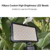 Selfie Light Reduce Reflected Fill Light with 52mm CPL Lens Filter, Adjustable Tripod, Rechargeable Battery for Photography, Live Streaming, 180 Beads, 2400K to 6400K view 2