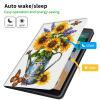 CGFGHHUY for iPad Air 11 inch Case 2024 M2 Lightweight Protective PU Leather Smart Stand Cover with Auto Wake Sleep Case for iPad Air 11 inch 6th Generation 2024 - Sunflower & Butterfly view 3