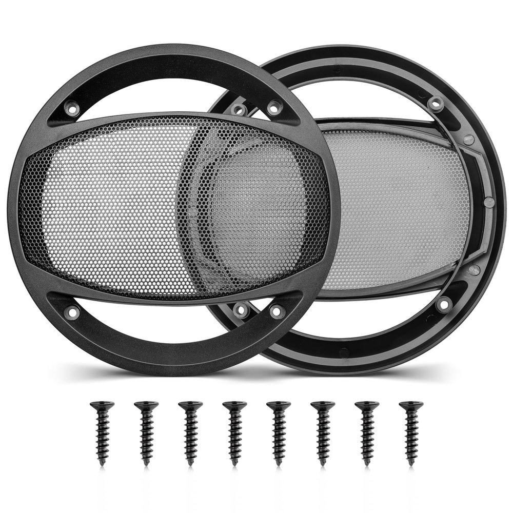 NuIth 6.5 Inch Car Audio Speaker Hollow Mesh Subwoofer Grill, 6 1/2 Inch Sub Woofer Cover Grill Decorative Guard Protector W/8*Screws