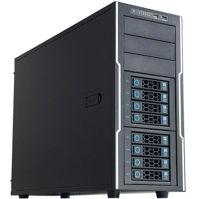 DirectNine Basics ZhenLoong 8 Hard Drive Bay hot-swap Full Tower NAS Computer case ITX MATX ATX EATX EEB Server GPU Graphic Workstation Chassis with SATA3.0 backplane