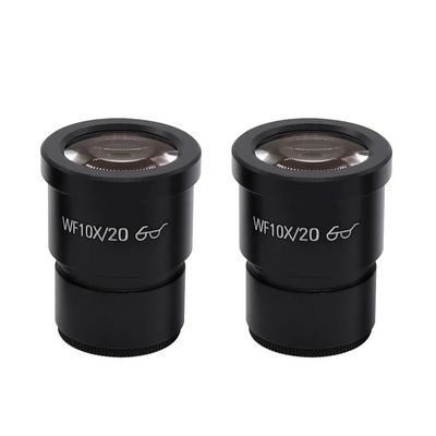 1 Pair of WF 10X/20X trinocular Stereo Microscope eyepieces WF10X/20MM Wide Field 30mm mounting Size eyepieces