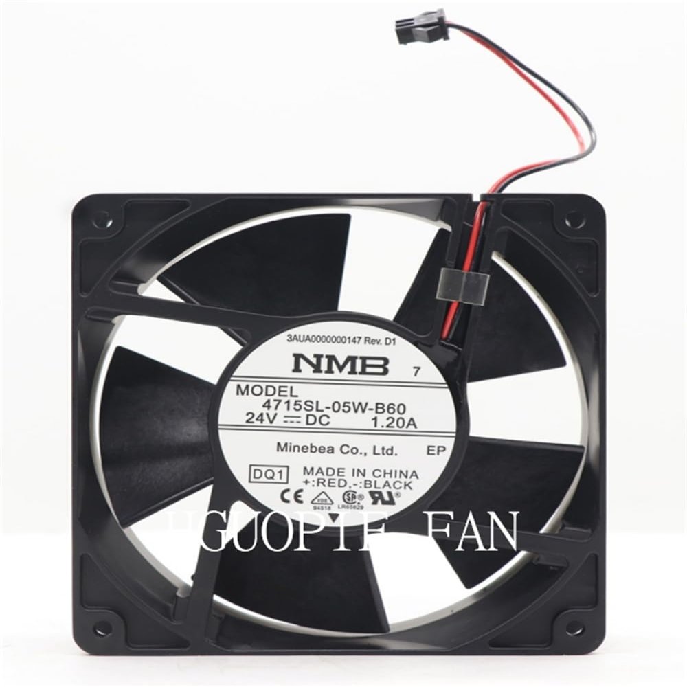 HGUOPIE for NMB Fan 4715SL-05W-B60 DC 24V 120x120x38MM 1.20A IP55 Inverter Cooling Fan
