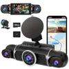 360 Dash Cam Front and Rear View 4 Channel Dash Cam FHD 1080Px4, Inside/Back 170+2x150+170 Wide Angle, Free 64GB Card, Built-in WiFi GPS, Night Vision,APP,G-Sensor with 24/7 Parking Mode view 1
