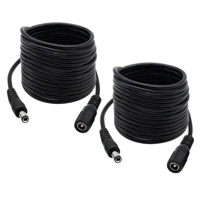 5.5mm x 2.5mm DC Power Extension Cable, 2-Pack 10FT 5.5x2.5mm Extension Cord Male to Female Plug Jack Power Supply Adapter Cable for Security Camera CCTV Surveillance LED Strip DVR Router