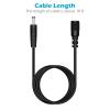5.5mm x 2.5mm DC Power Extension Cable, 2-Pack 10FT 5.5x2.5mm Extension Cord Male to Female Plug Jack Power Supply Adapter Cable for Security Camera CCTV Surveillance LED Strip DVR Router view 4