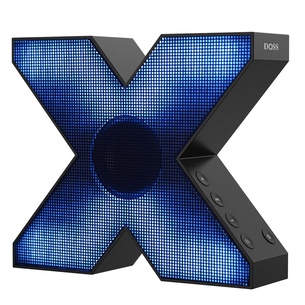 DOSS SoundBox X Desktop Wireless Bluetooth Speaker with 10W Rich Sound, Diverse Light Effects, 26H Playtime, TWS Pairing, BT 5.3, for Laptop, Computer, Home, Party, Beach, Gift Ideas