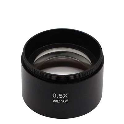 WD165 WD30 0.5X 1.0X 0.7X 2.0X Auxiliary Industrial Video Microscope Objective Lens Microscope Accessories Barlow Lens(WD 0.5X)