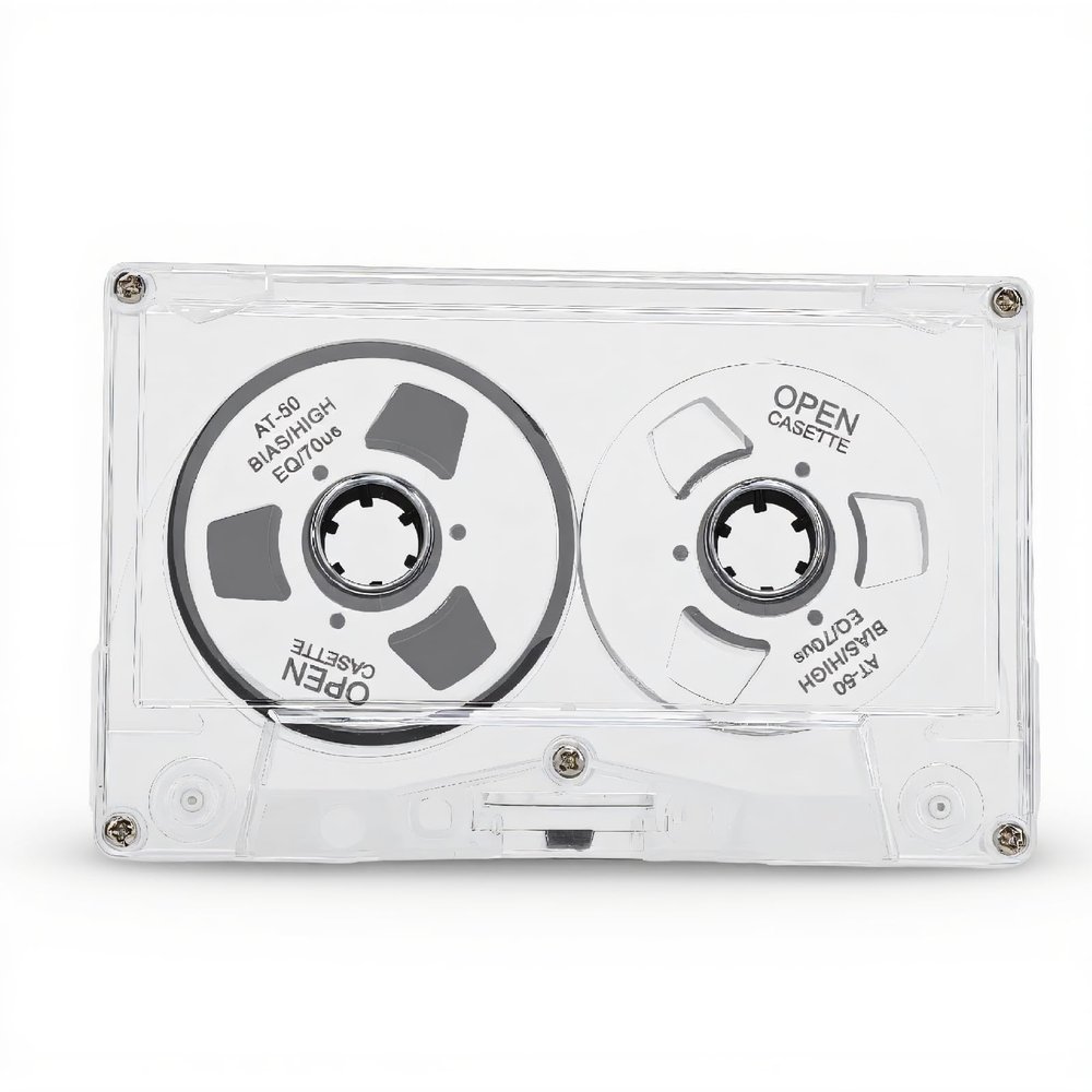 Reel to Reel Blank Cassette Tape, Normal Bias 50 Minutes Recording Tape, for Music Recording (Silver)