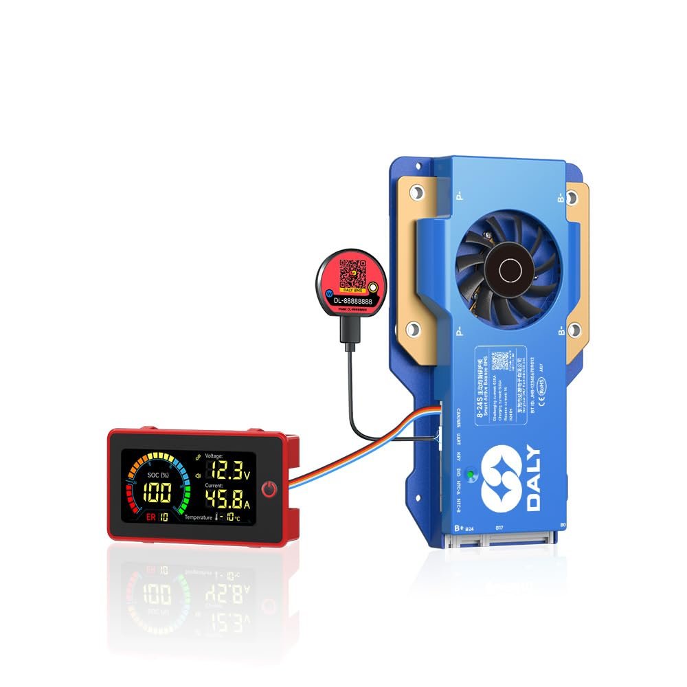100BALANCE 500A 8-24S CAN Version SmartActive Balance BMS & WiFi Module & 3.0inch LCD Display Set