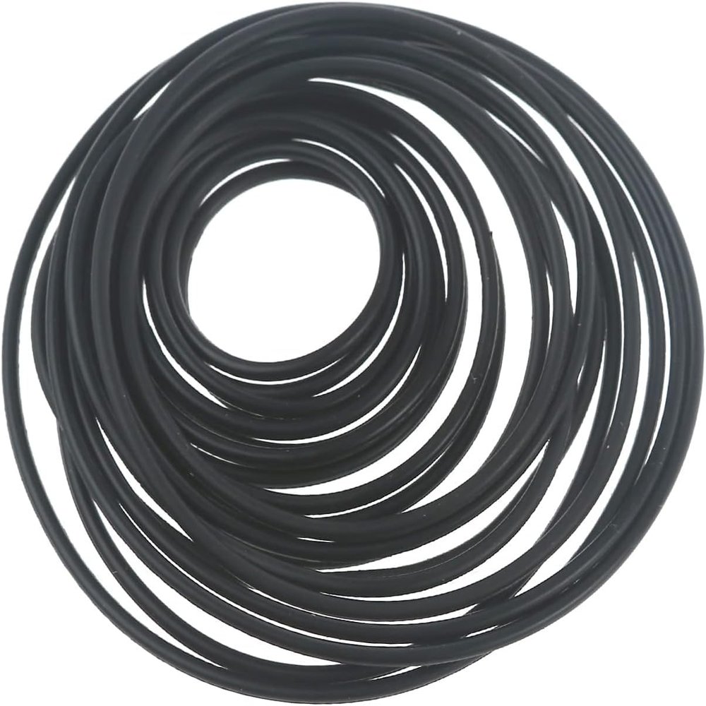 20 Pcs Black Recorder Rubber Belts 1.5mm Round Cassette Recorder Repair Maintenance Belt Video Accessories Cassette Belt Replacement Round Tape Decks CD for Tape Players