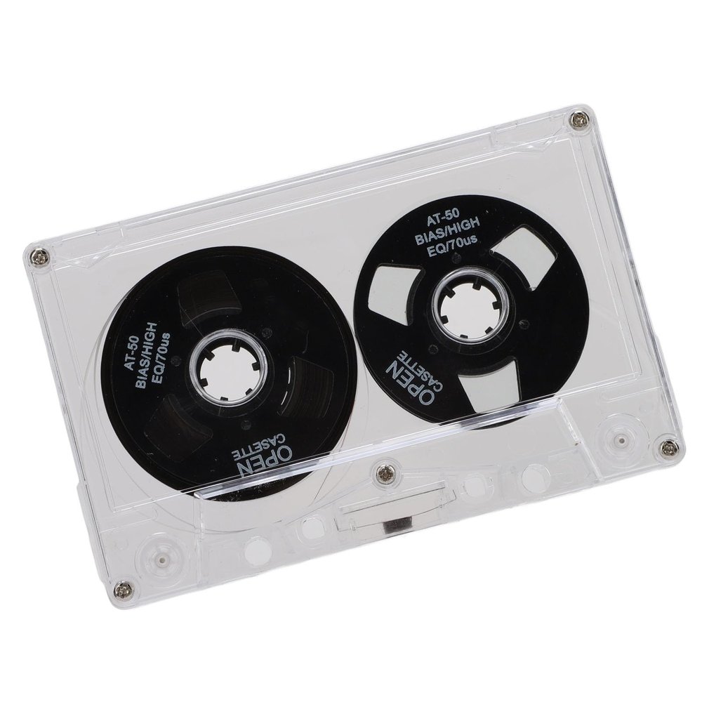Reel to Reel Blank Cassette Tape, Normal Bias 50 Minutes Recording Tape, for Music Recording (Black)