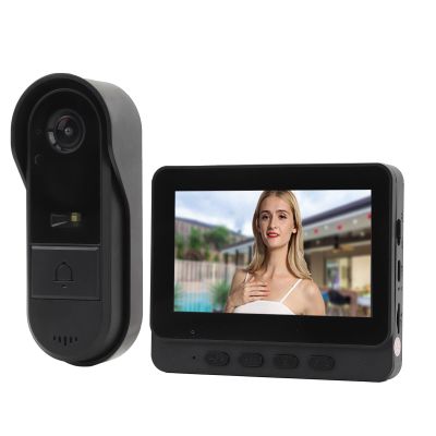 Tangxi Video Doorbell System, 1080P HD Video Doorbell for Home Apartment, IP65 2 Way Intercom,Night Vision, 4.3 Inch Color Display