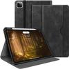 H HOLIMET Case for iPad Pro 13 inch Case M5 2025/M4 2024 with Pencil Holder Supports Pencil Pro/Pencil Auto Sleep/Wake Function Vegan Leather Smart Stand Cover (Black) view 1