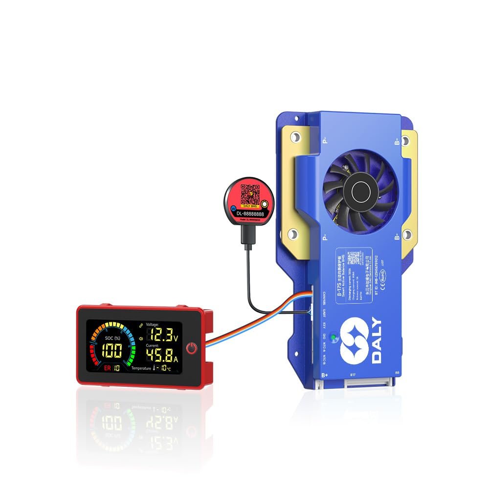 100BALANCE 300A 8-17S CAN Version SmartActive Balance BMS & WiFi Module & 3.0inch LCD Display Set