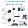 Andoer 4MP POE IP Camera Security Camera Monitor Camera Infrared Night Vision 3.6mm Lens Indoor Outdoor Surveillance Camera with One-way Audio Microphone Wall Mount Bracket view 4