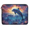 17inch Laptop Sleeve Bag Colorful Starry Sky Ocean Dolphin Laptop Bag Shockproof Computer Carrying Cover Slim Briefcase Handbag view 1