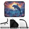 17inch Laptop Sleeve Bag Colorful Starry Sky Ocean Dolphin Laptop Bag Shockproof Computer Carrying Cover Slim Briefcase Handbag view 4